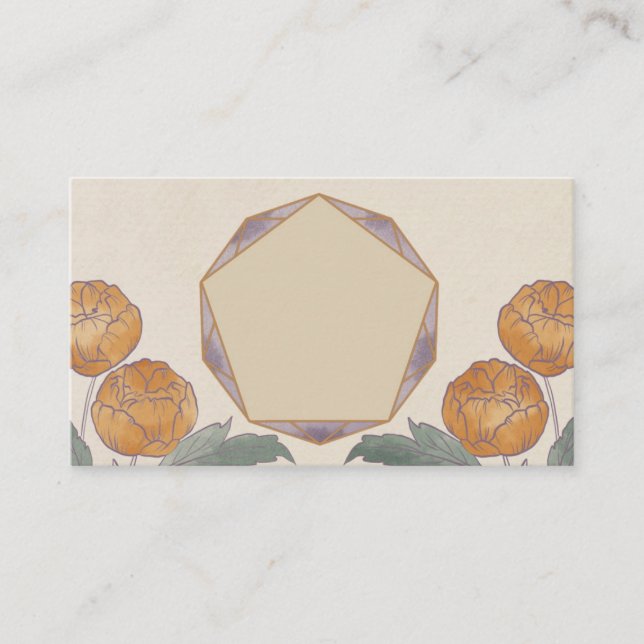 Carte de couleur aquarelle géométrique Peine (Devant)