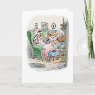 Carte de couple de souris à félicitations
