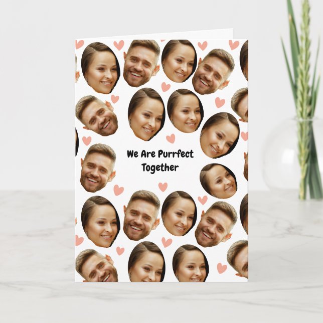 Carte de couple drôle en forme de cœur avec photo  (Devant)