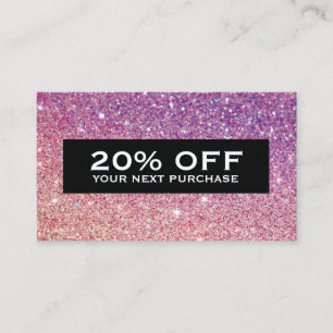 Carte de coupon de PARTIES SCINTILLANT MODERNE BRO