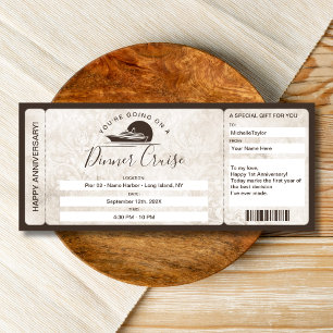 Carte de coupon de surprise Billet d'embarquement 