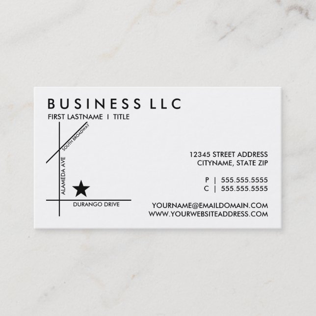 carte de coupon de trois rues (Devant)