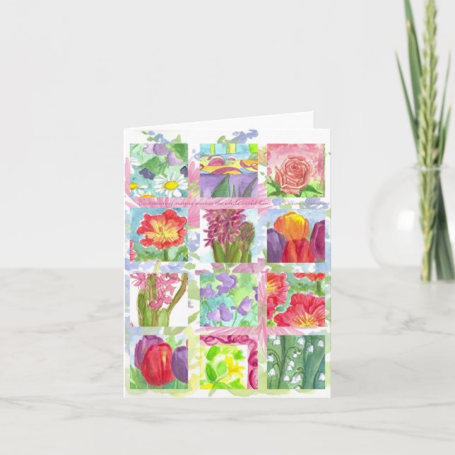 Carte de coupure rouge Fleur d'été (Devant)