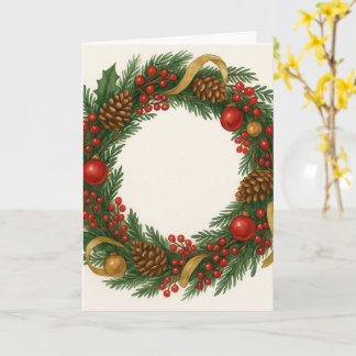Carte de couronne de Noël