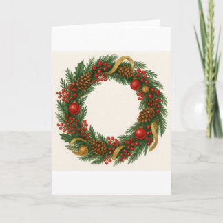 Carte de couronne de Noël