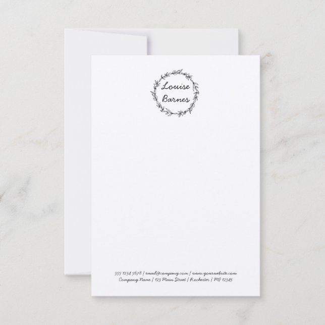 Carte de couronne rustique (Devant)