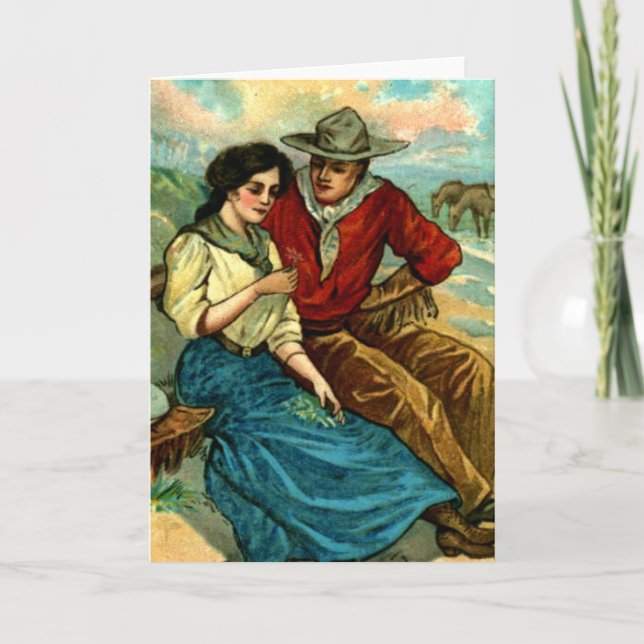 Carte de courtoisie personnalisée Cowboy (Devant)