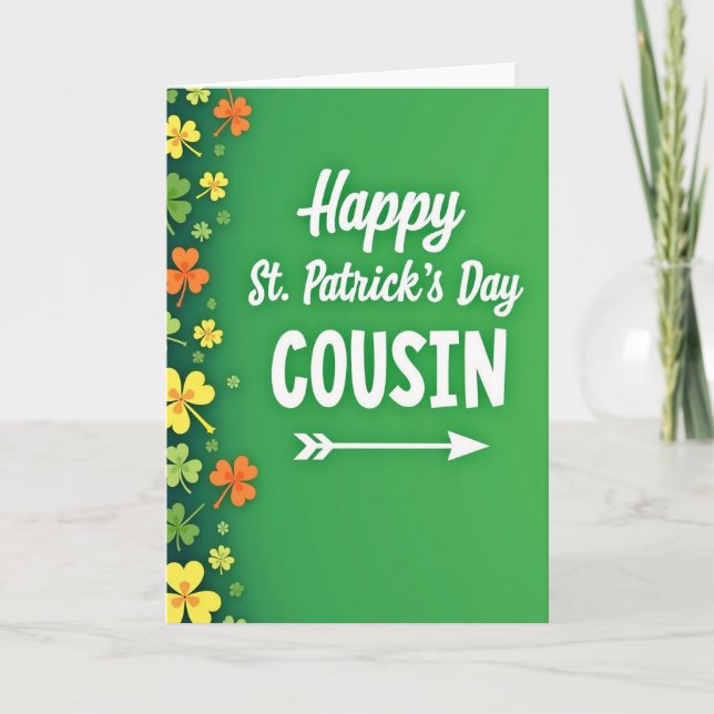 Carte de Cousin Trèfle Vert (Devant)