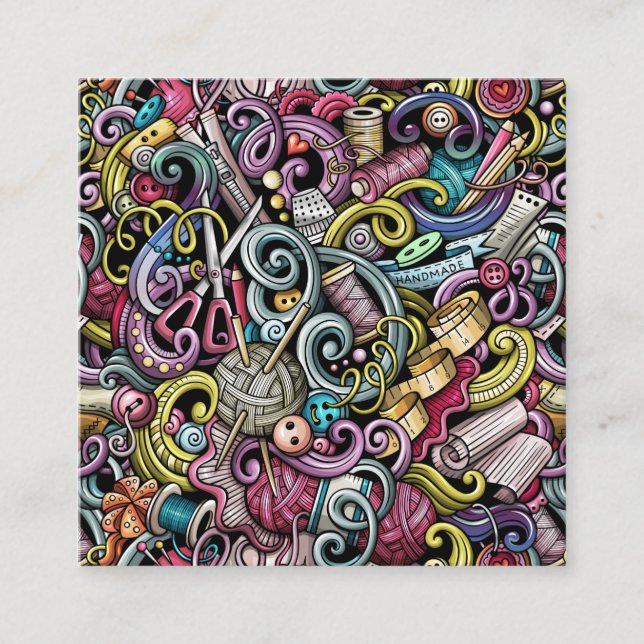 Carte de couture / Seamstress / Cadeau (Devant)