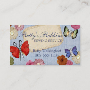 Carte de couture vintage d'ouvrière couturière d