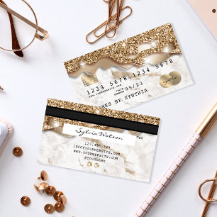 Carte de crédit à séchage stylisé Marbre d'or