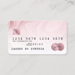 Carte de crédit Blush Pink ajouter le logo