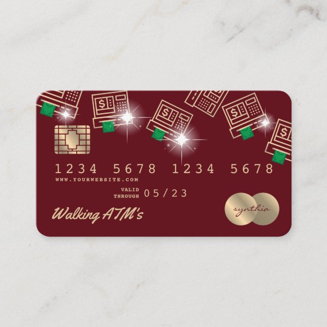 Carte de crédit Carte de crédit Stylisée ATM argen (Devant)