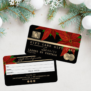 Carte de crédit de Noël Certificat de carte cadeau