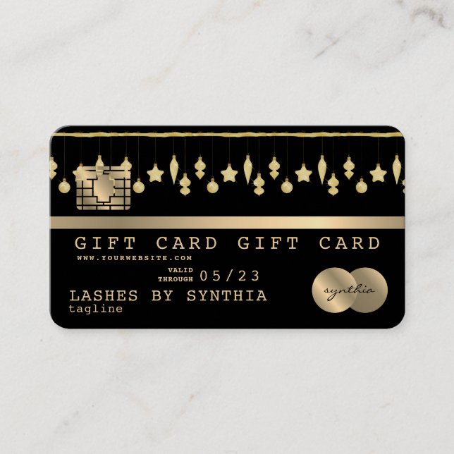 Carte de crédit de Noël Certificat de carte cadeau (Devant)