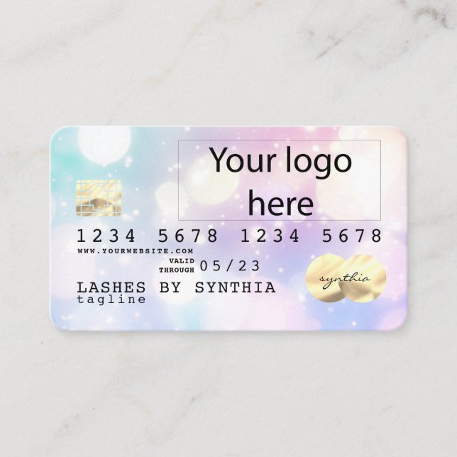Carte de crédit Holograph Unicorn Dripp ajoutez vo (Devant)