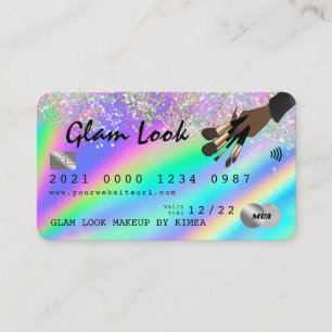 Carte de crédit Holographique et maquillage de Par