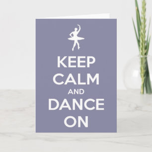 Carte de crédit Keep Calm and Dance On Lavender Gr