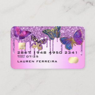 Carte de crédit Lilac Purple Parties scintillant B