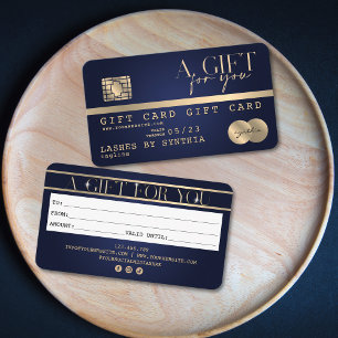 Carte de crédit moderne chic certificat cadeau car