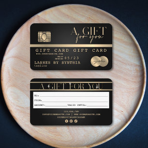 Carte de crédit moderne chic certificat cadeau car