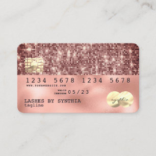 Carte de crédit moderne Holograph rose gold partie