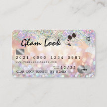 Carte de crédit MUA de l'artiste de maquillage Hol
