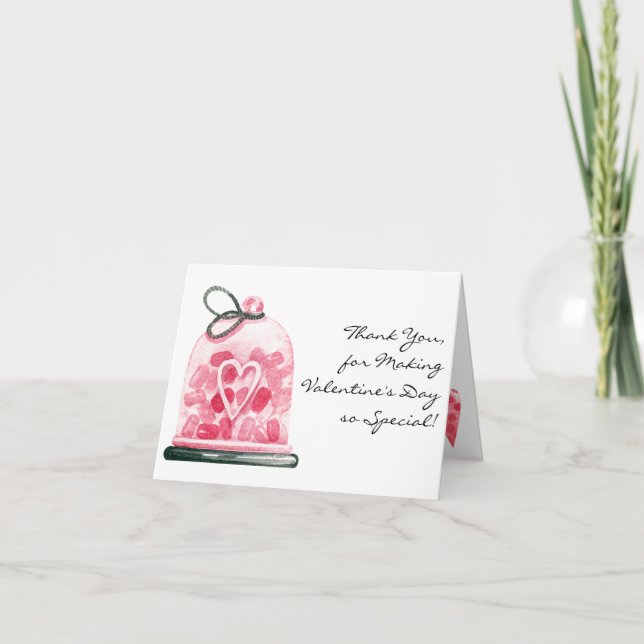 Carte de crédit personnalisée, Merci Valentine's D (Devant)