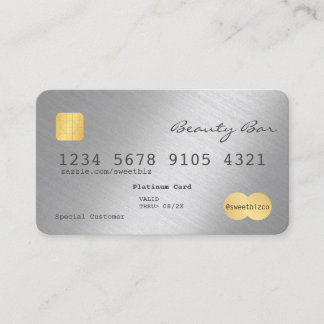 Carte de crédit simple et élégante Platine brillan