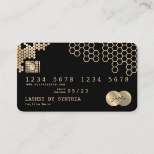 Carte de crédit Styled Gold honeypepepeigne fémini
