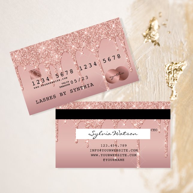 Carte de crédit Styled Rose Gold Driving Gold (Créateur téléchargé)