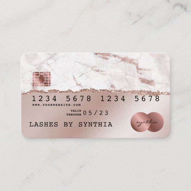 Carte de crédit Styled Rose Gold Driving Gold (Devant)