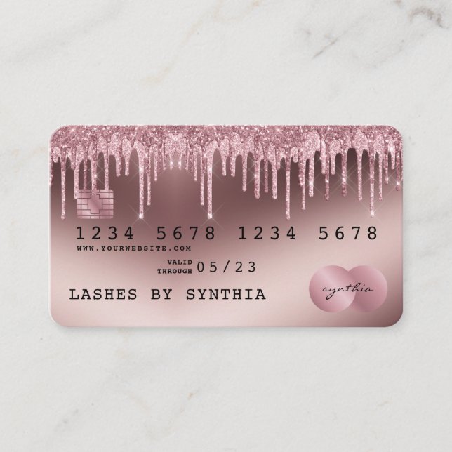Carte de crédit Styled Rose Gold Driving Gold (Devant)