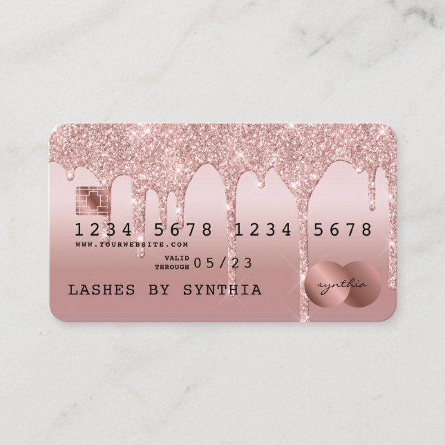 Carte de crédit Styled Rose Gold Driving Gold (Devant)