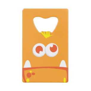 Carte de crédit Visage Monstre Orange Ouverture de