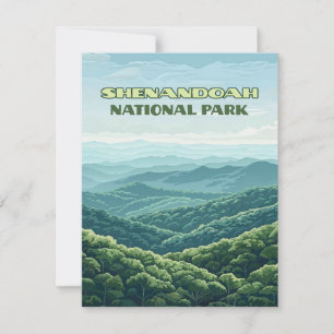 Carte de crête bleue Virginia Shenandoah National 