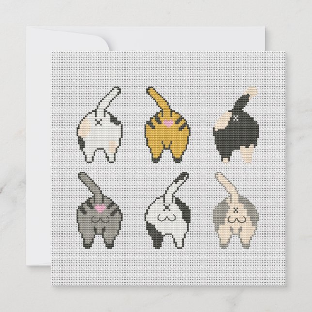 Carte de cul de chat. C'est fini ! (Devant)