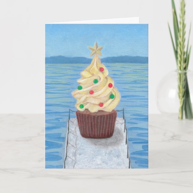 Carte de Cupcake de Noël #4 (Devant)