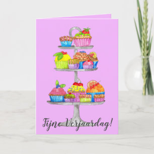Carte de cupcakes Watercolor