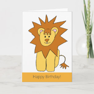 Carte de Cute Lion Birthday