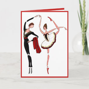 CARTE DE DANSE D'ESPAGNOL DE COUPLES DE BALLET DE