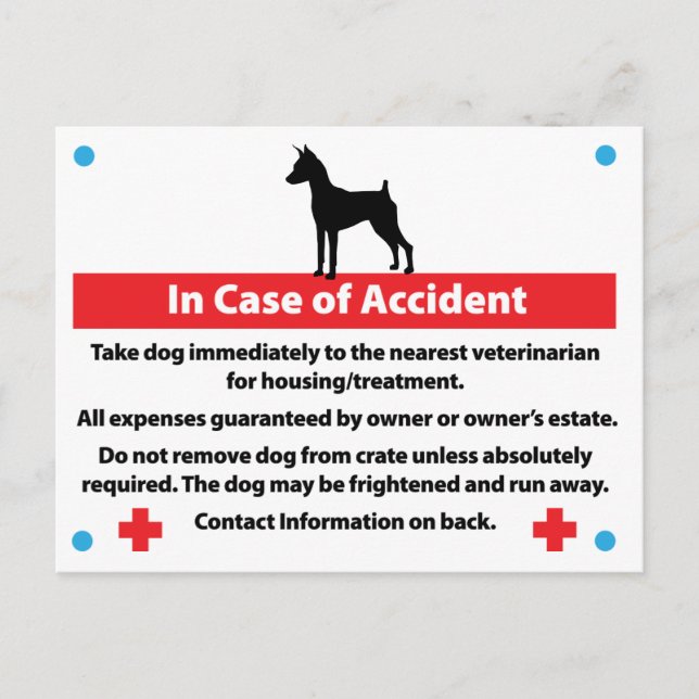 Carte de débit de chien en Coque d'urgence (Devant)