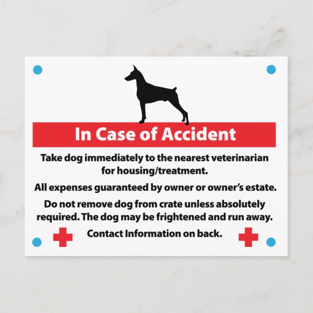 Carte de débit de chien en Coque d'urgence : Dober (Devant)