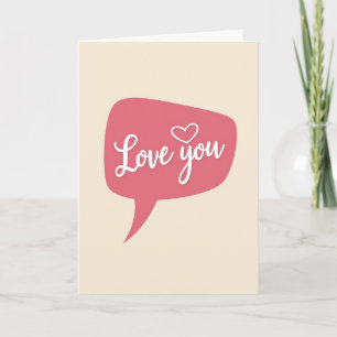Carte de déclaration d'amour romantique