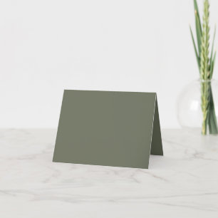 Carte de déclaration pliée vert mousse personnalis