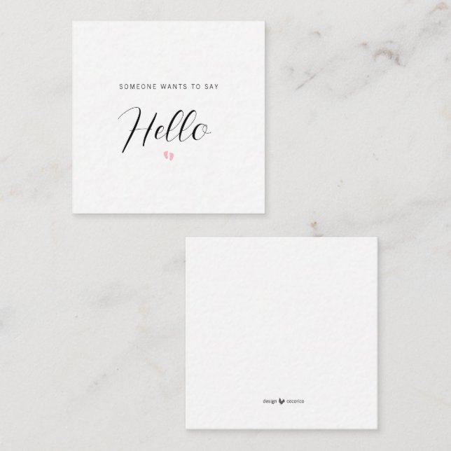 Carte de déclaration pour bébé de la FAIRE-PART de (Devant / Derrière)