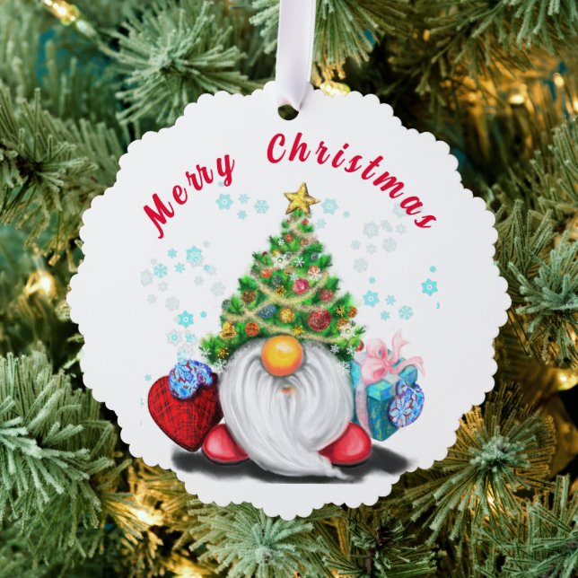 Carte de décoration de Noël Gnome avec cadeaux (Insitu (Arbre))