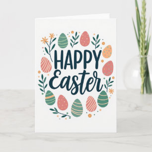 Carte de décoration joyeuses Pâques