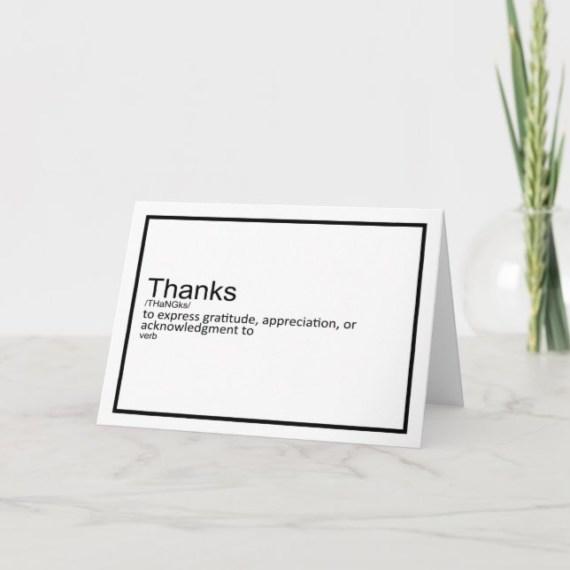 Carte de définition Merci (Devant)