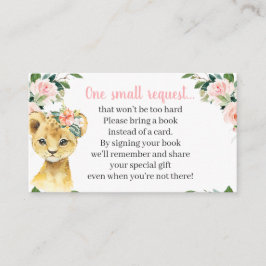 Carte de demande de Baby shower animal Girl Safari